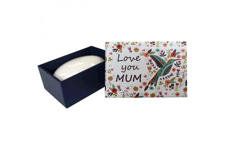 Luxury Triple Milled Soap – "Love you Mum" Gift Bar with Almond Oil & Vitamin E | Gift Boxed 9x6x4cm