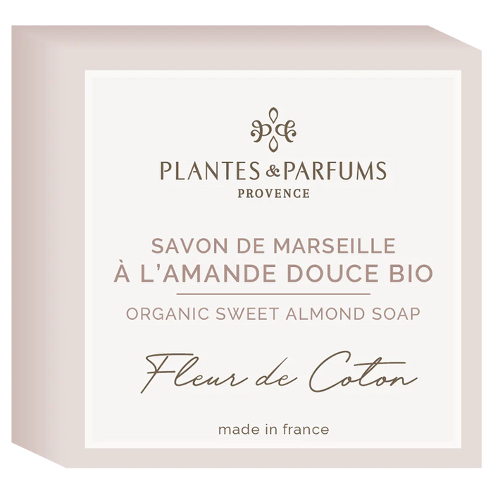 Plantes & Parfums | Cotton Flower Marseille Soap 100g ( Fleur de Coton)