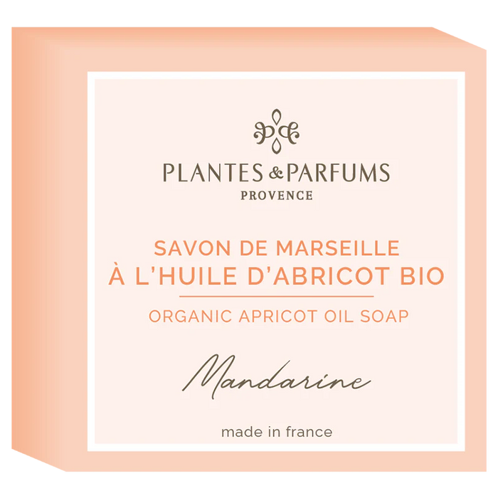 Plantes & Parfums | Tangerine Marseille Soap with Apricot Oil 100g (Mandarine)