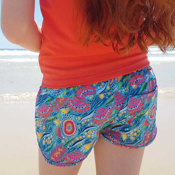 Girls Beach shorts | Bush Blooms