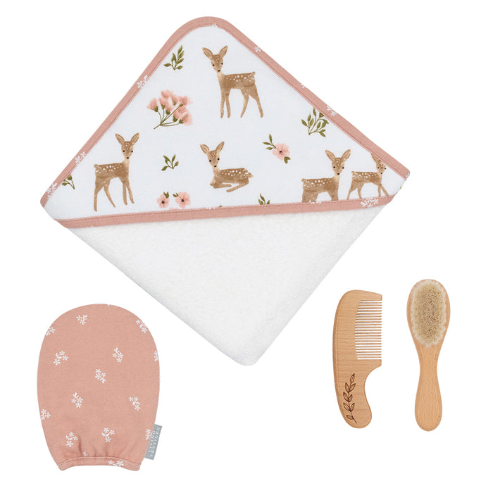 Living Textiles | 4-Piece Baby Bath Gift Set - Sophia's Garden