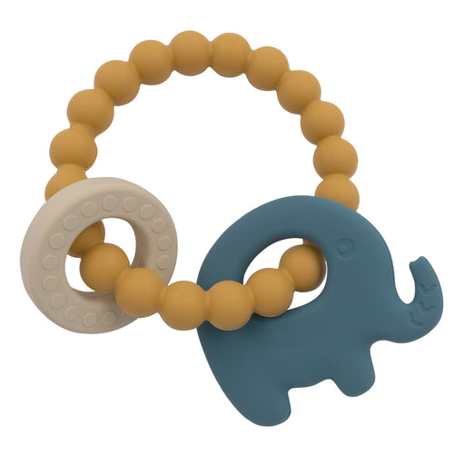 Playground by Living Textiles | Silicone Elephant Teether - Steel Blue - Lozza’s Gifts & Homewares 