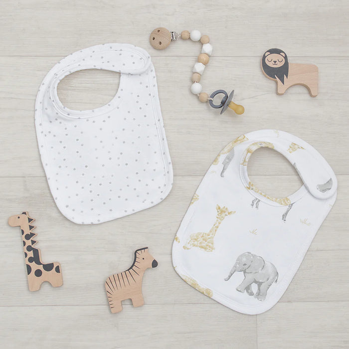 Living Textiles | Baby Bibs - 2 Pack - Savanna Babies