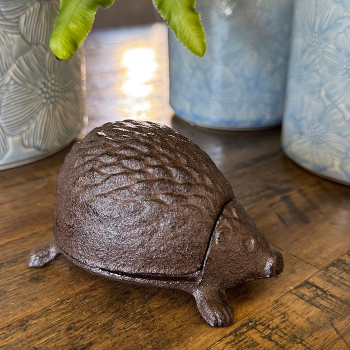 Keyhide – Rustic Cast Iron Echidna | Hidden Key Holder & Outdoor Garden Décor 10cm