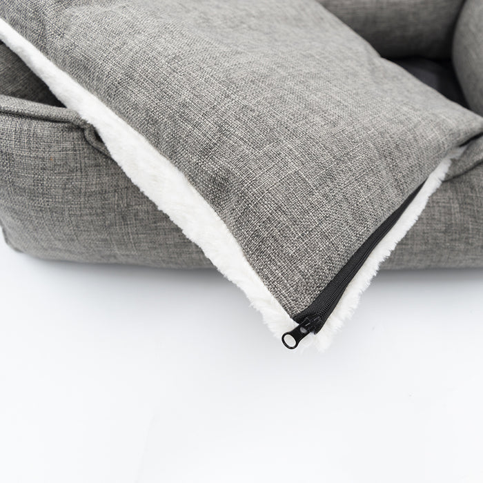 Louie Living | Rectangle Lounger Pet Bed - Grey