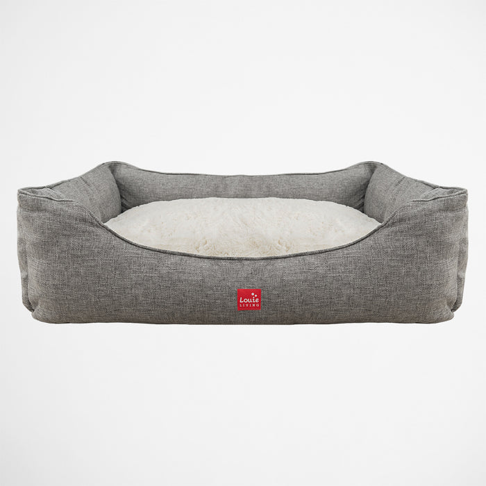 Louie Living | Rectangle Lounger Pet Bed - Grey