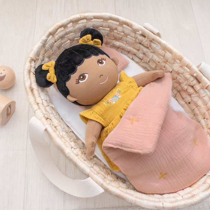 Living Textiles | Woven Doll Moses Basket Set
