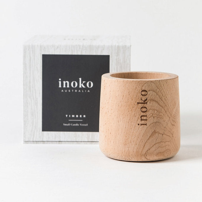 Inoko | Timber Candle & Vessel - Small - Lozza’s Gifts & Homewares 