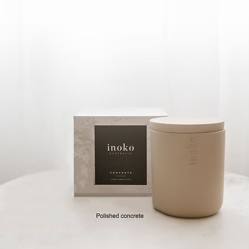 Inoko Australia Large Concrete Candle Jar - Urban Minimalist Design