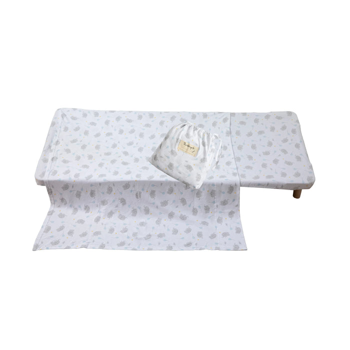 Living Textiles | Childcare Stacking Bed Sheet Set - Mason Elephant