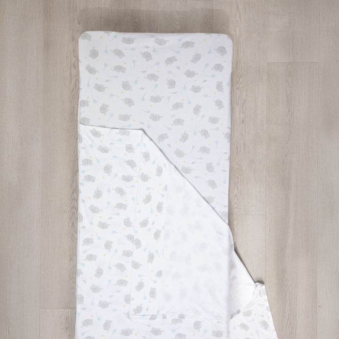 Living Textiles | Childcare Stacking Bed Sheet Set - Mason Elephant