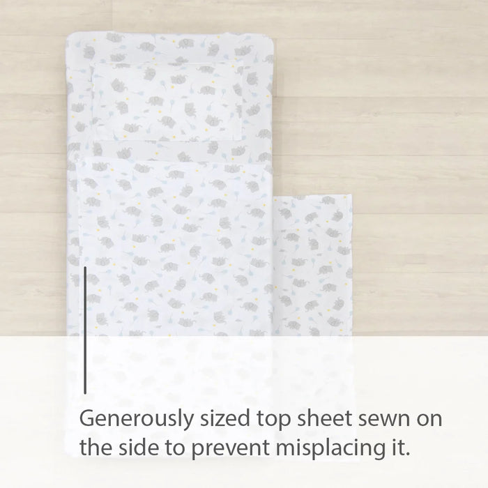 Living Textiles | Childcare Stacking Bed Sheet Set - Mason Elephant