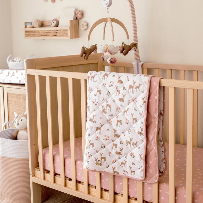 Living Textiles | Quilted Cot Comforter - Sophia's Garden