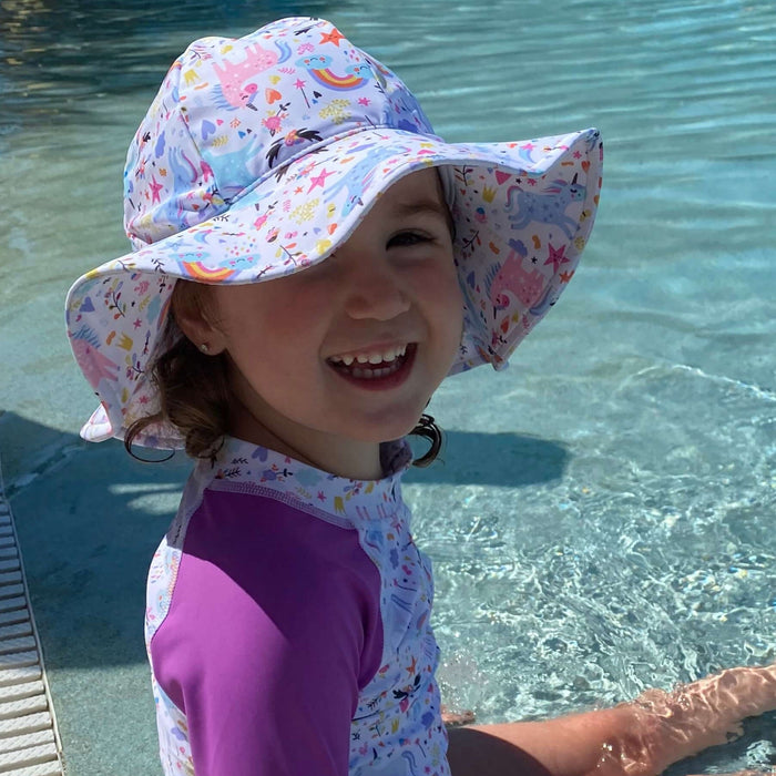 Kids Wide Brim Swim Hat | Fantasia