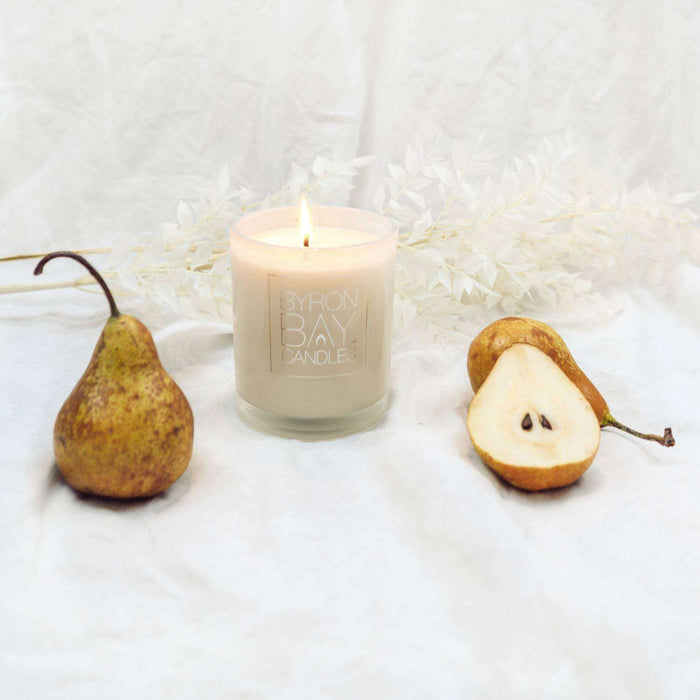 Byron Bay Candles | Large 50 Hour Scented Pure Soy Candle - French Pear