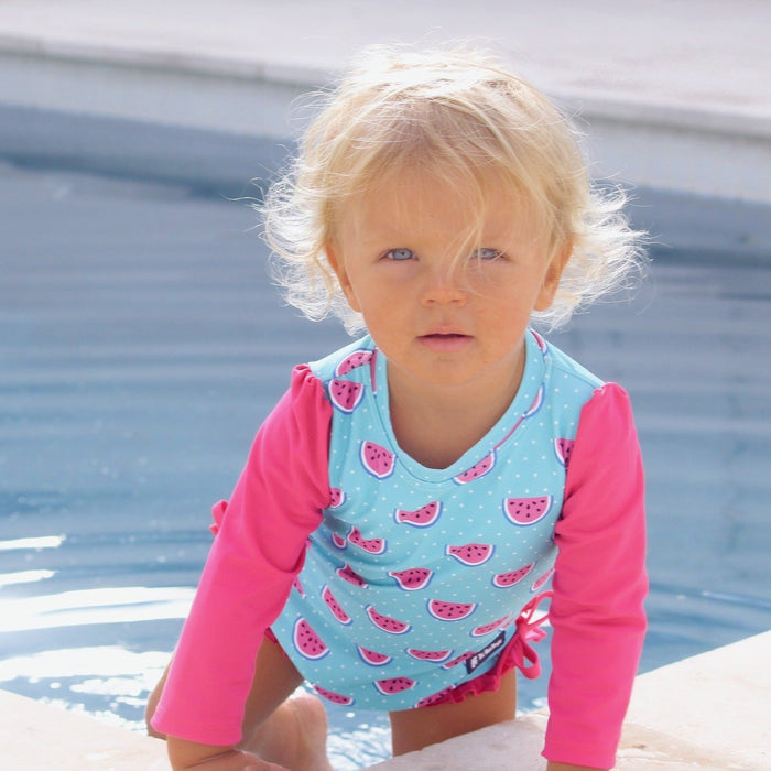 Toddler Nappy-change Swimsuit | Dotty Watermelon