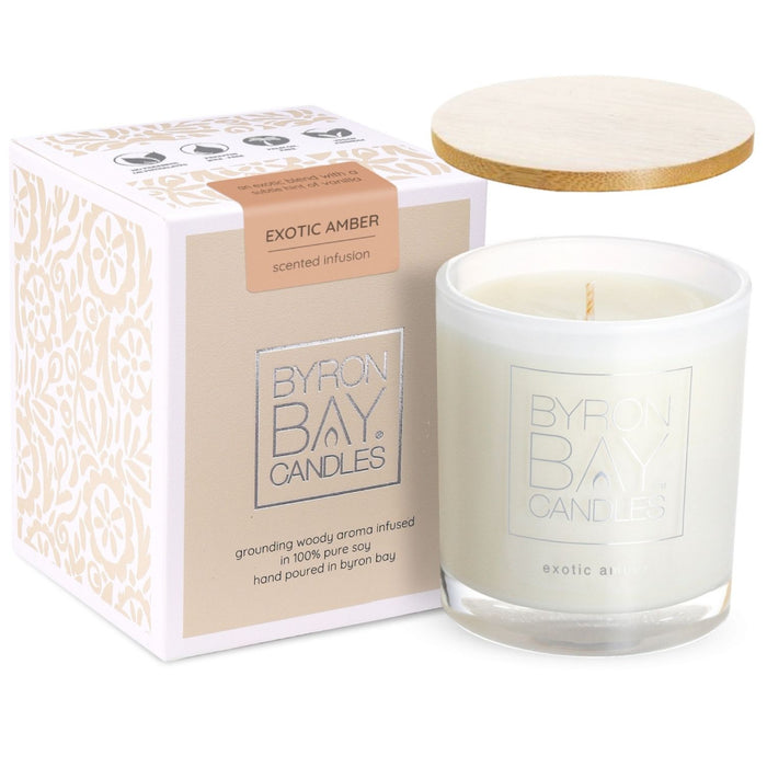 Byron Bay Candles | Scented Pure Soy Candle - 50 Hour Large - Exotic Amber