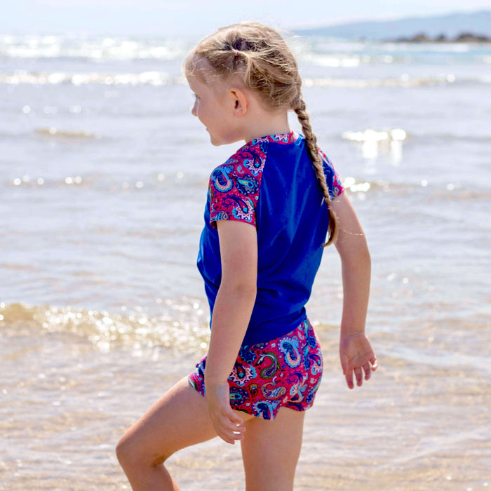 Girls Short Sleeve Rashguard Sun Top | Fiesta!