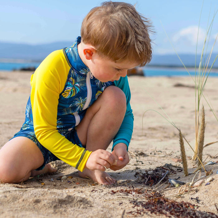 Boys All-in-one Swim Snap Sunsuit | Hawaii