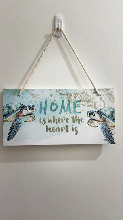 Hanging Plaque Aqua Turtle - 15x30cm