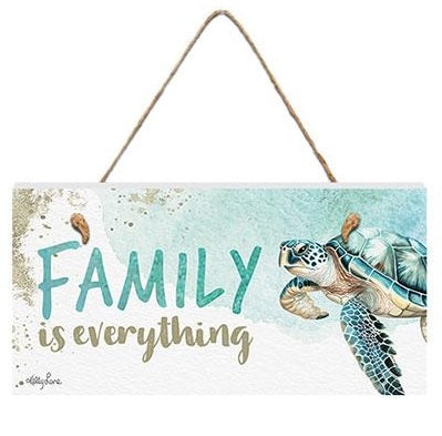 Kelly Lane | Aqua Turtle Hanging Plaque - 15x30cm- Set of 3