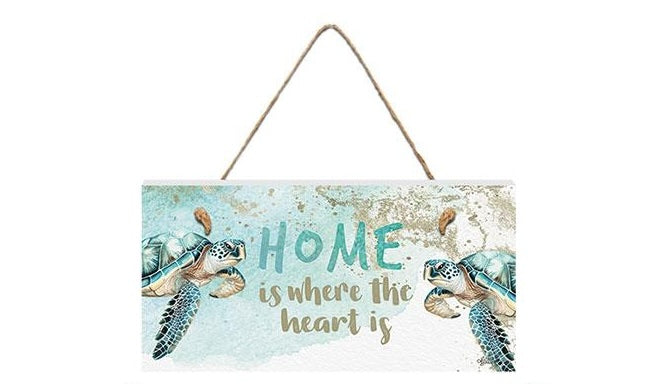 Kelly Lane | Aqua Turtle Hanging Plaque - 15x30cm- Set of 3