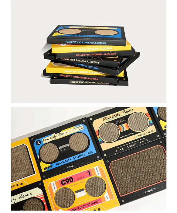 PAWZCITY | Vintage Tape Cat Scratching Board - C - Lozza’s Gifts & Homewares 