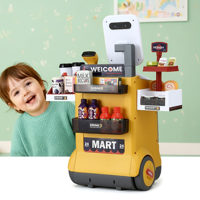 Keezi Kids Supermarket Pretend Play Set | Shopping Role Play Toy 48PCS