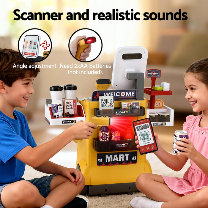 Keezi Kids Supermarket Pretend Play Set | Shopping Role Play Toy 48PCS