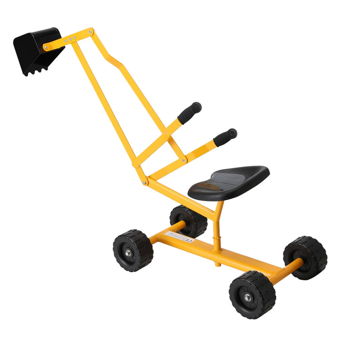 Keezi Kids Ride On Digger Bulldozer | Sandpit Play Toy Yellow