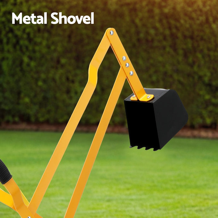 Keezi Kids Ride On Digger Bulldozer | Sandpit Play Toy Yellow