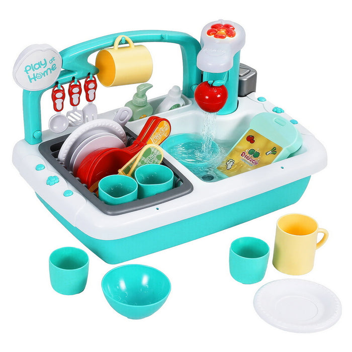 Keezi Kids Kitchen Play Set | Pretend Sink & Dishwasher Toy