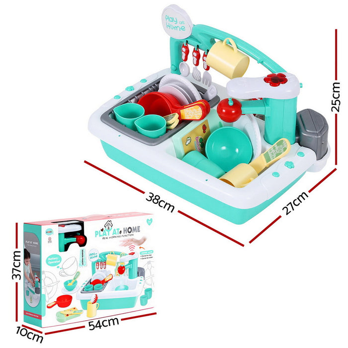 Keezi Kids Kitchen Play Set | Pretend Sink & Dishwasher Toy