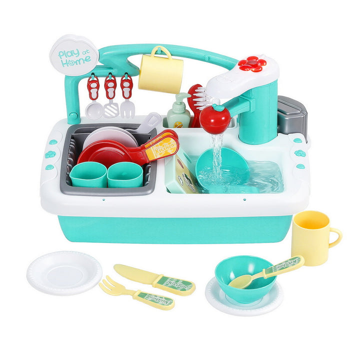Keezi Kids Kitchen Play Set | Pretend Sink & Dishwasher Toy