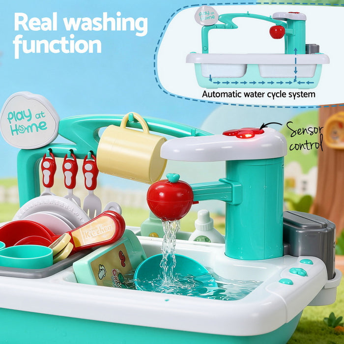 Keezi Kids Kitchen Play Set | Pretend Sink & Dishwasher Toy