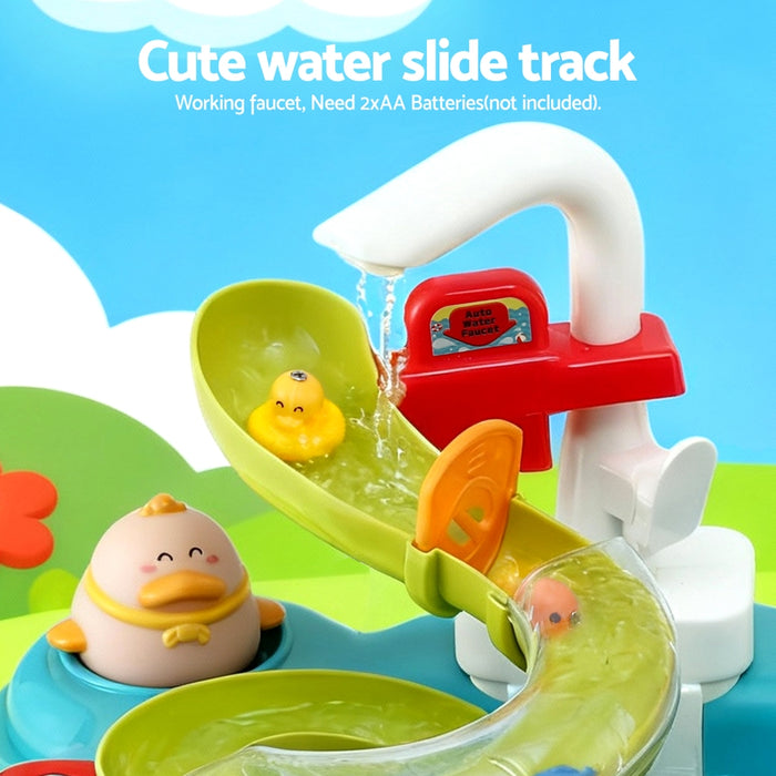 Keezi Kids Pretend Kitchen Sink Play Set | Faucet & Fishing Toys