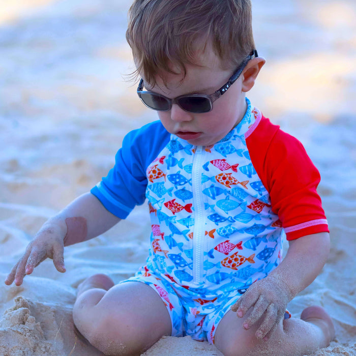 KIds Short Sleeve Swim Sunsuit | Fishy