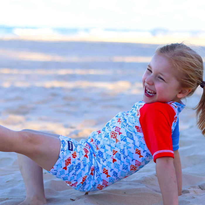 KIds Short Sleeve Swim Sunsuit | Fishy