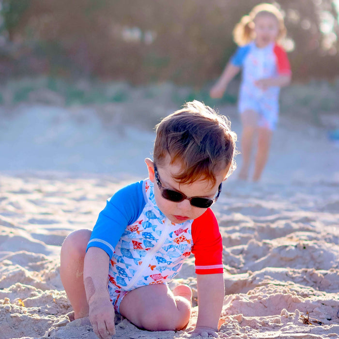 KIds Short Sleeve Swim Sunsuit | Fishy