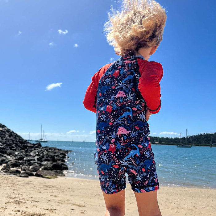 KIds All-In-One Swim Snap Sunsuit | Dino Adventures