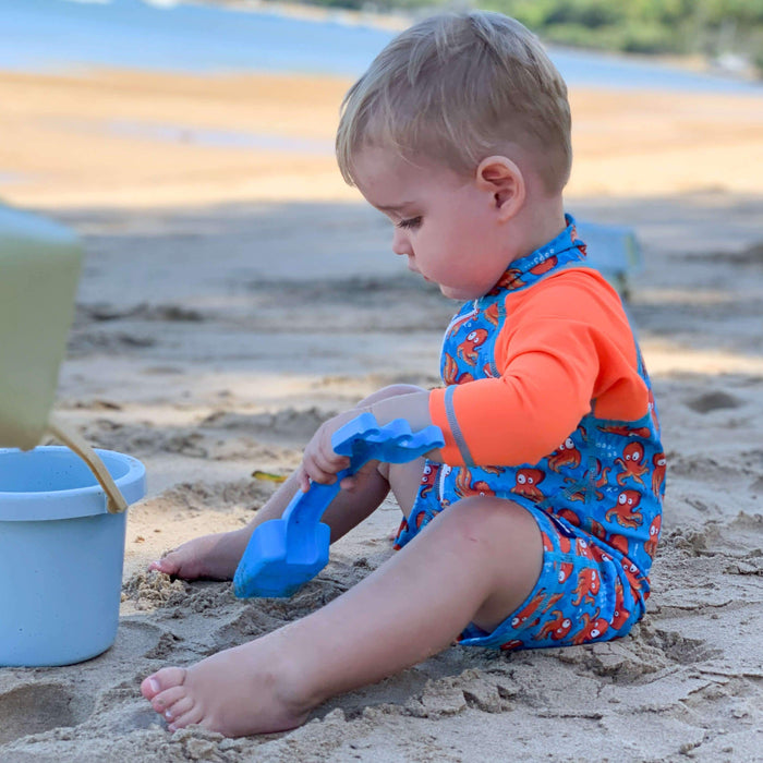 Boys All-In-One Swim Snap Sunsuit | ‘O’ is for Octopus