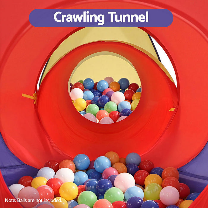 Keezi Kids Play Tent Pop Up Playhouse | Teepee Castle & Tunnel