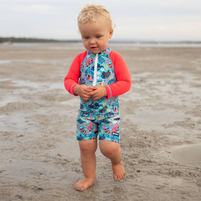 Kids All-in-one Snap Swim Sunsuit | Bush Wonderland