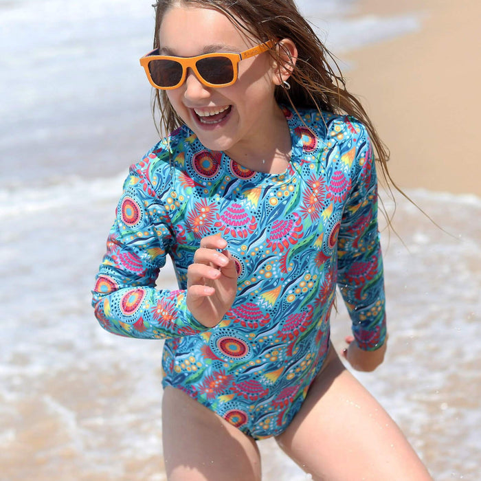 Girls Long Sleeve Swimsuit | Bush Blooms