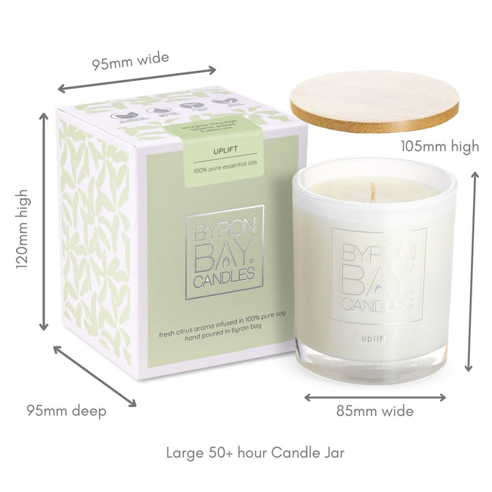 Byron Bay Candles | Large 50 Hour Pure Soy Candle - Uplift