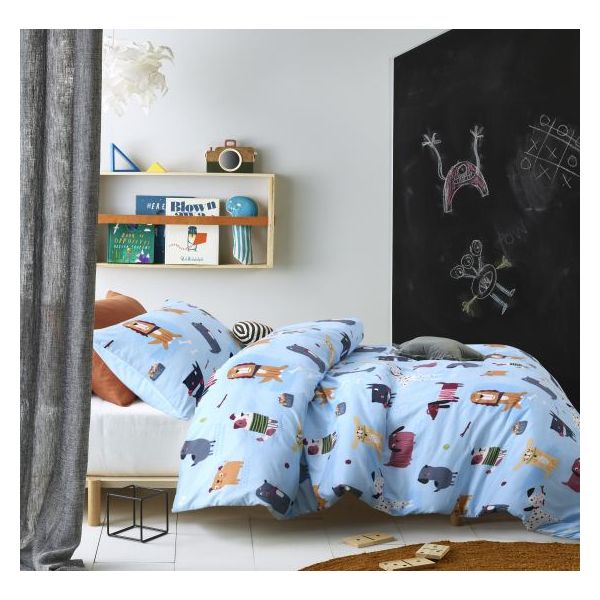 Happy Kids | Single Woof Glow In The Dark Quilt Cover Sets