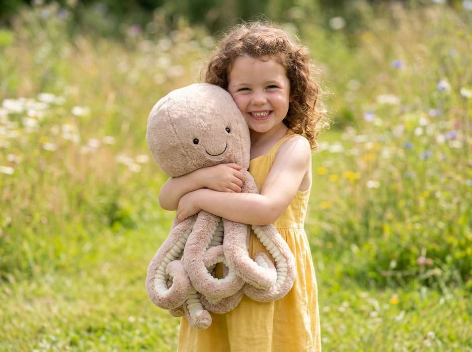 Cuddly Brown Octopus Plush Toy – Ultra-Soft Stuffed Animal