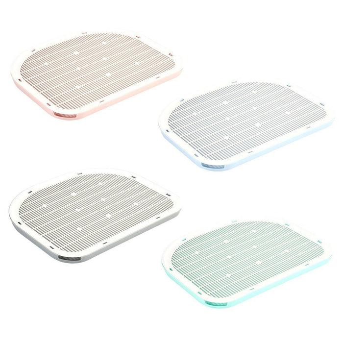 Anti Spill Cat Litter Mat Double Layer Pet Toilet Mat for Litter Box - Grey