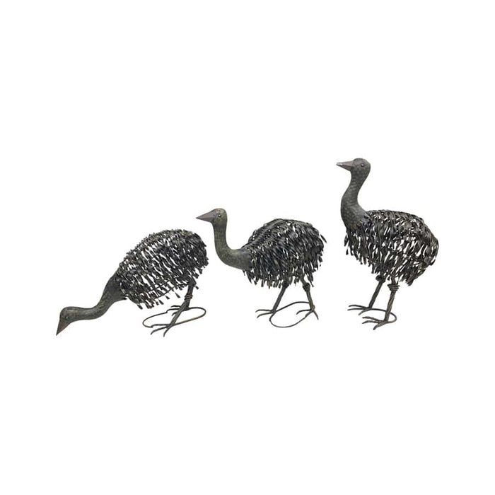 Set 3 Emu Chicks Garden Statues Assorted 28x46cm