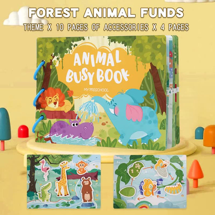 Educational Preschool Activity Books - Transport and Animals (2-piece set)